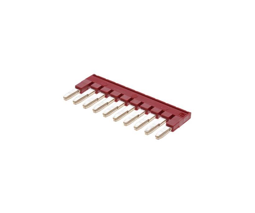 Plug-in bridge, pitch: 5.2mm, num of positions:10, red FBS 10-5 3030213